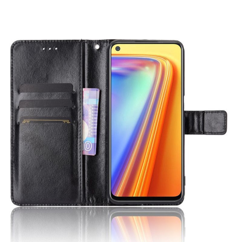 Flipové Pouzdro Realme 7 Lesklá Imitace Kůže