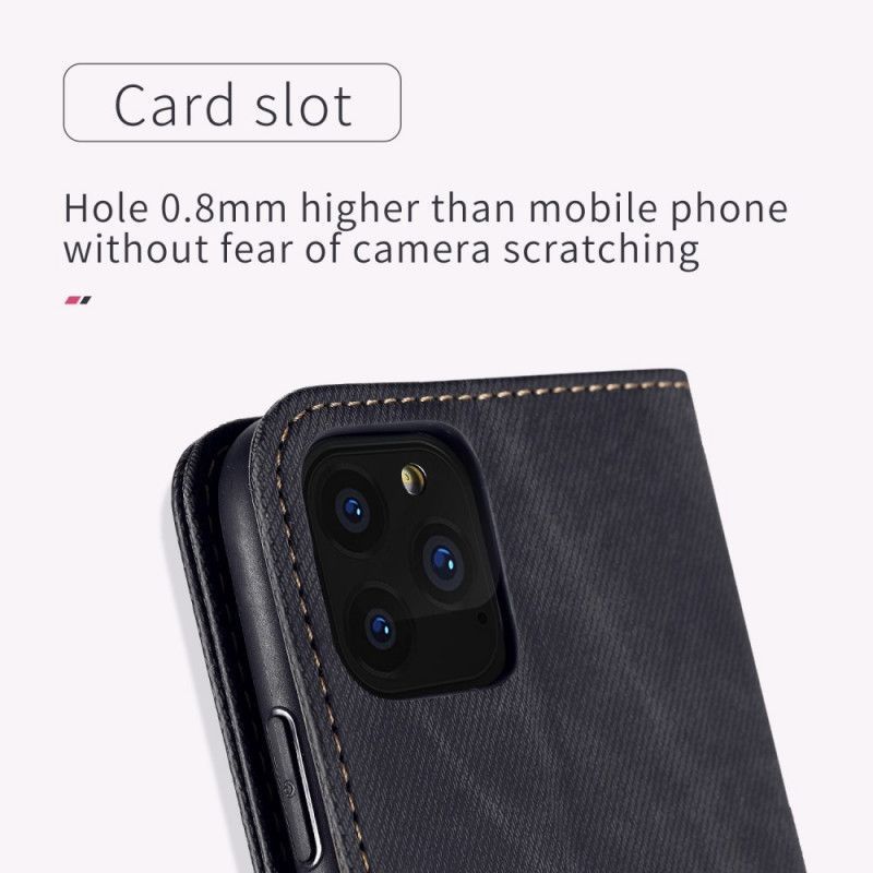 Kožené Pouzdro Folio Google Pixel 6 Pro Jeansová Látka