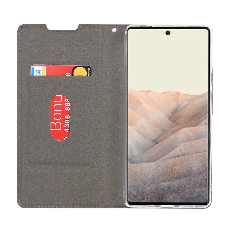 Kožené Pouzdro Folio Google Pixel 6 Pro Jemnost Tanga