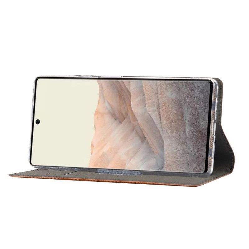 Kožené Pouzdro Folio Google Pixel 6 Pro Jemnost Tanga