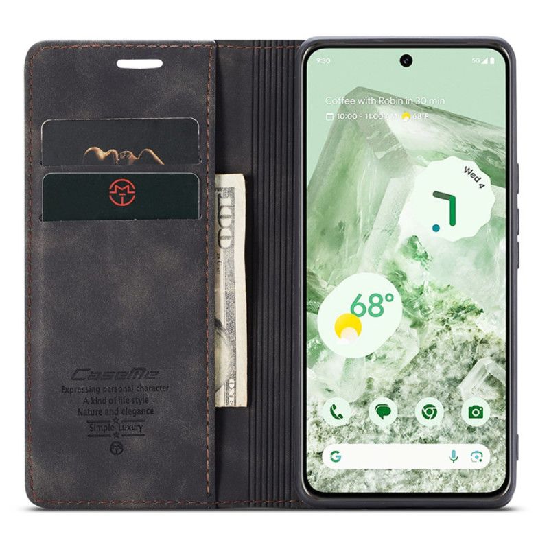 Kožené Pouzdro Folio Google Pixel 8a Caseme Semišový Efekt