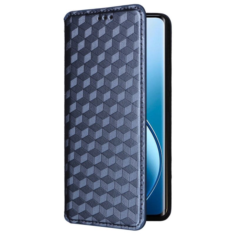 Kožené Pouzdro Folio Na Realme 12 Pro / 12 Pro Plus 3d Diamantový Vzor