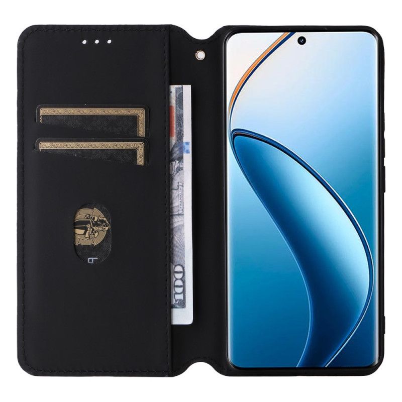 Kožené Pouzdro Folio Na Realme 12 Pro / 12 Pro Plus 3d Diamantový Vzor