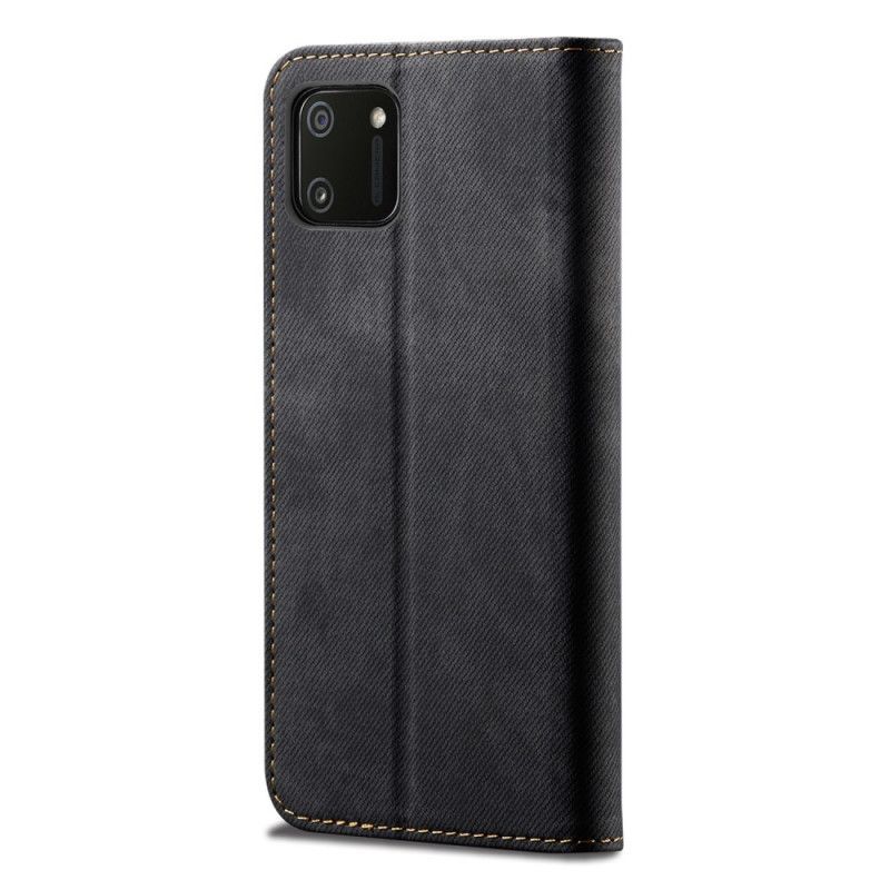 Kožené Pouzdro Folio Na Realme C11 Textura Džínů Z Umělé Kůže