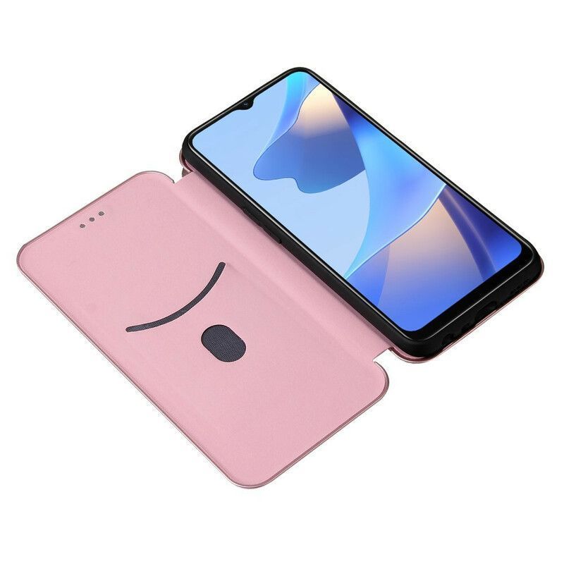 Kožené Pouzdro Folio Oppo A16 / A16s Barevný Karbonový Silikon