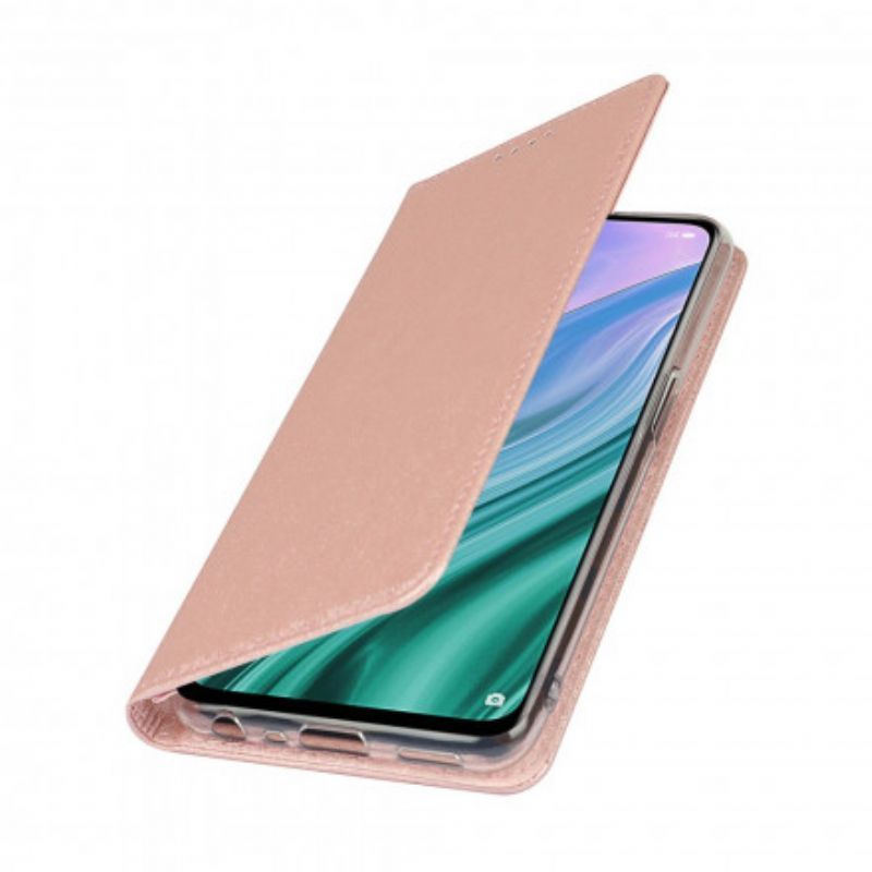 Kožené Pouzdro Folio Oppo A54 5g / A74 5g Styl Z Měkké Kůže S Páskem