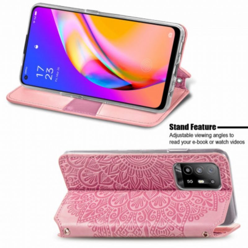 Kožené Pouzdro Folio Oppo A94 5g Mandala