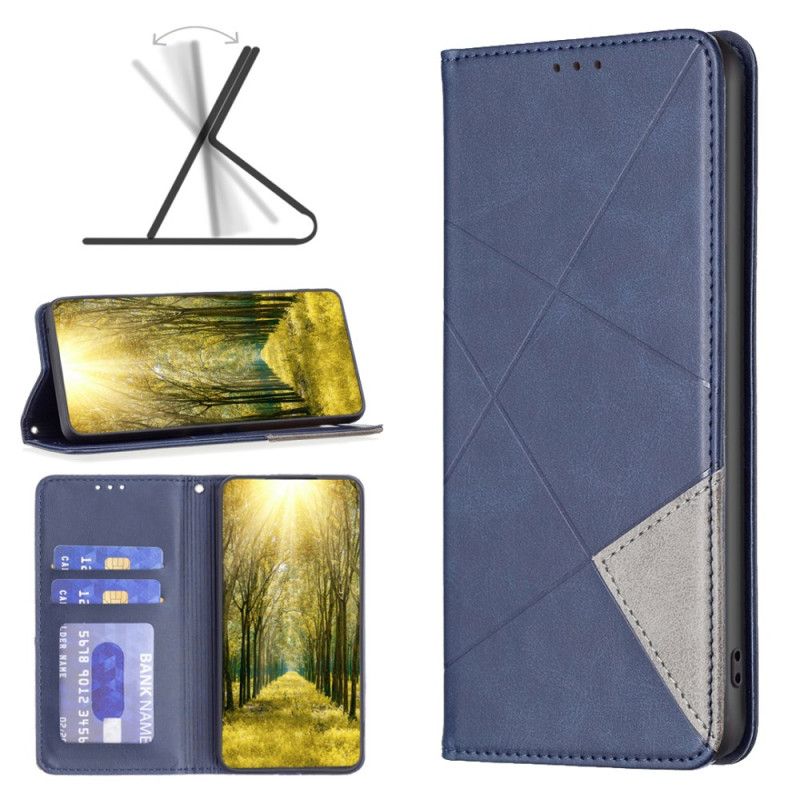 Kožené Pouzdro Folio Oppo A98 5g Geometrický Vzor