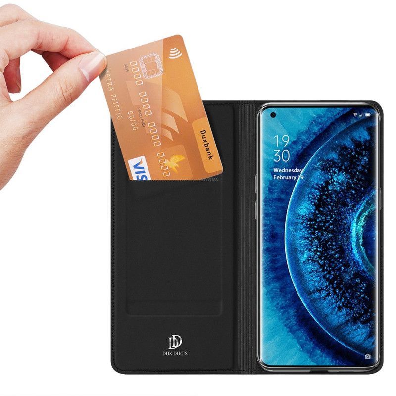 Kožené Pouzdro Folio Oppo Find X2 Pro Kůže Pro Dux Ducis