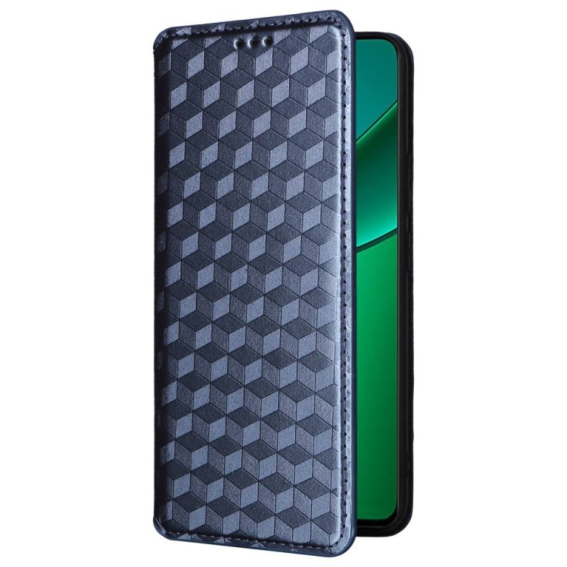 Kožené Pouzdro Folio Realme 12 Plus 5g 3d Kostky