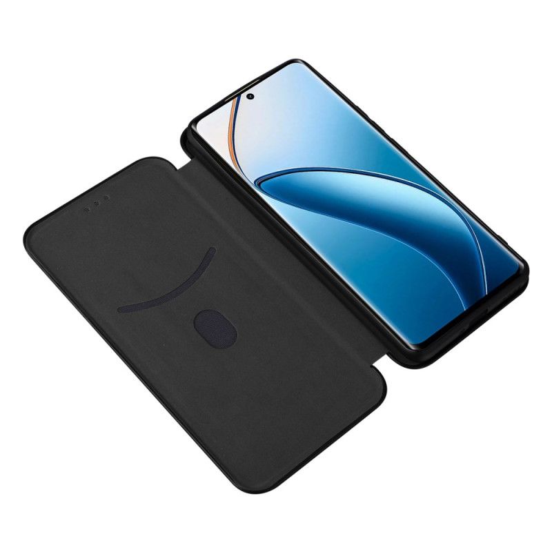 Kožené Pouzdro Folio Realme 12 Pro / 12 Pro Plus Uhlíkové Vlákno