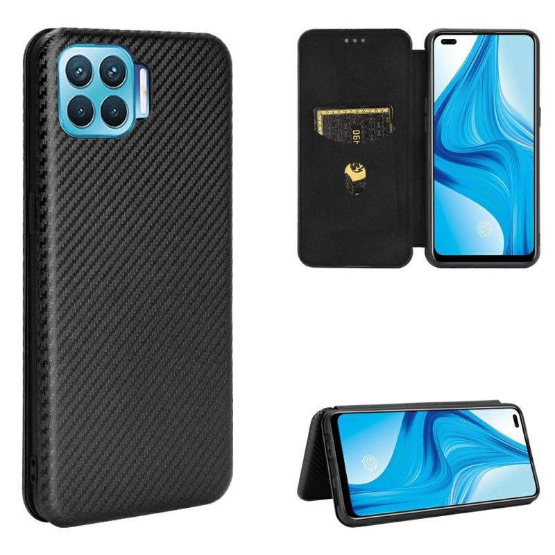 Kožené Pouzdro Folio Realme 7 Pro Barevný Karbonový Silikon