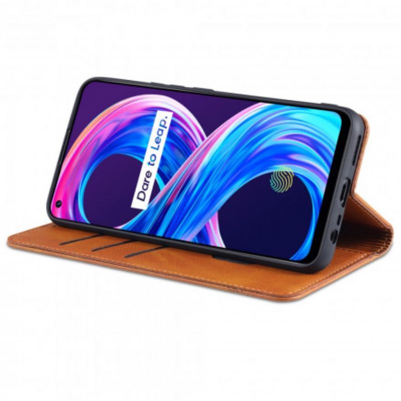 Kožené Pouzdro Folio Realme 8 / 8 Pro Styl Kůže Azns