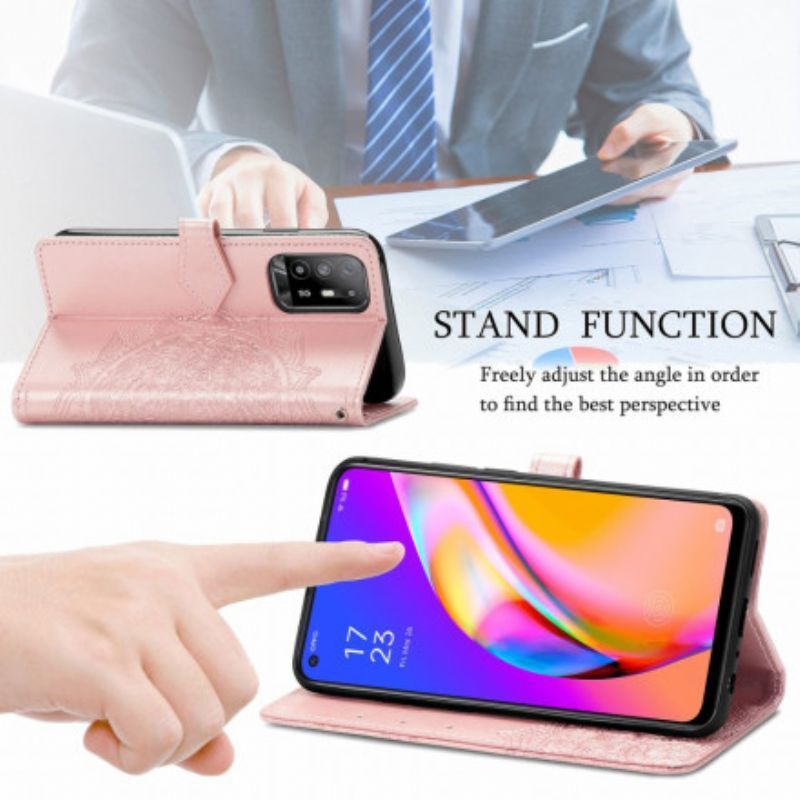 Kožené Pouzdro Oppo A94 5g Středověká Mandala