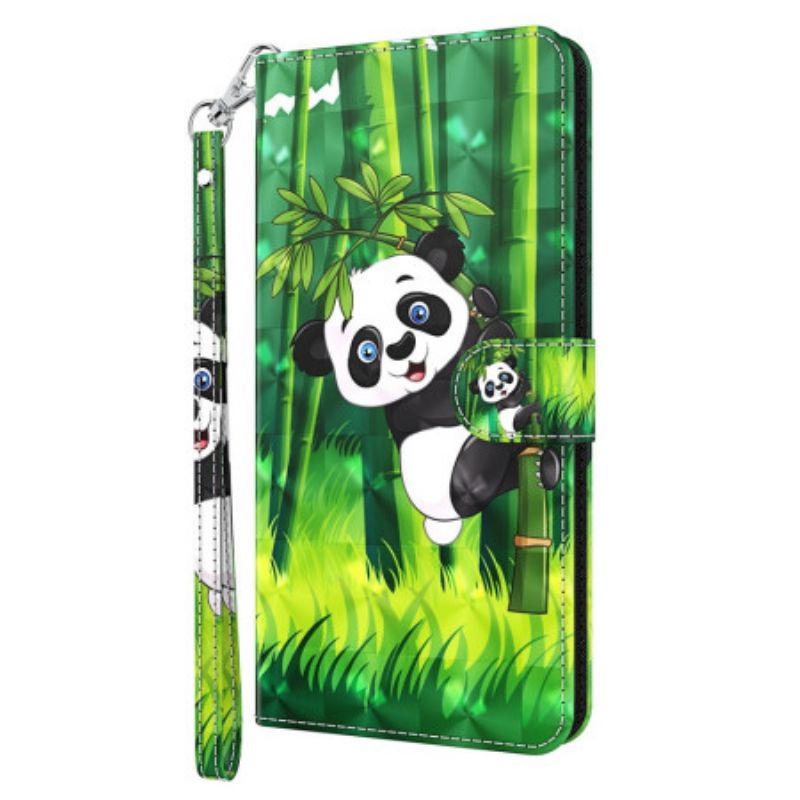 Kožený Kryt Google Pixel 8 Pro Panda Bamboo S Popruhem