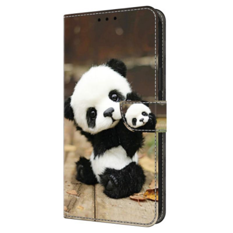 Kožený Kryt Google Pixel 9 Pro Panda Vzor