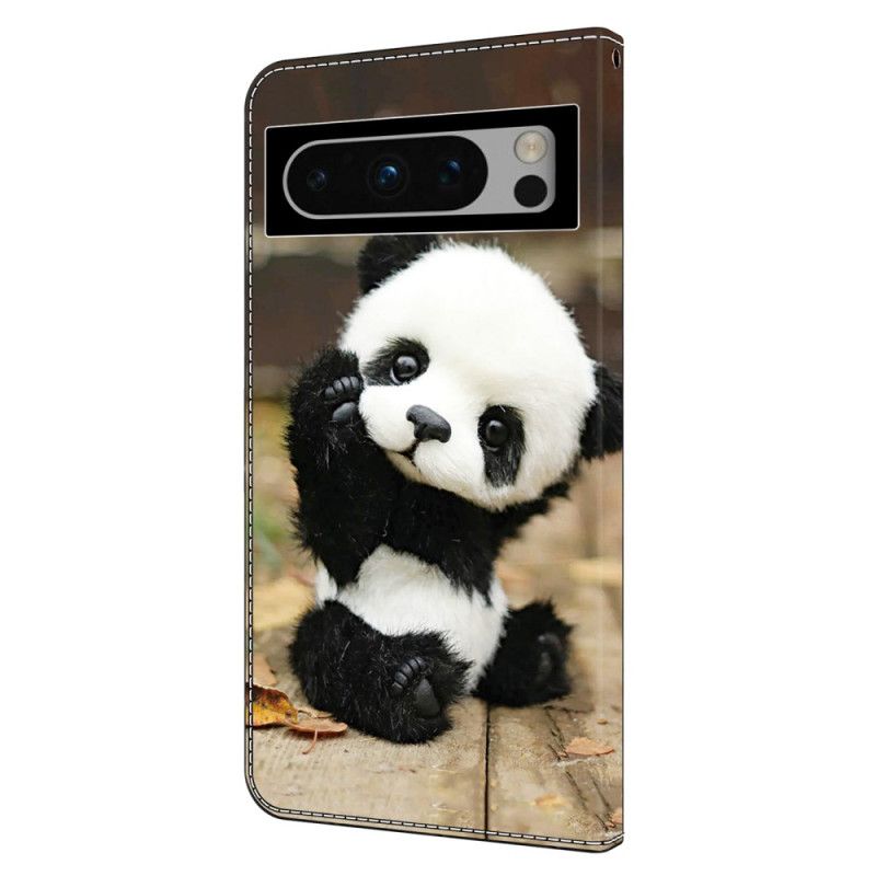 Kožený Kryt Google Pixel 9 Pro Panda Vzor