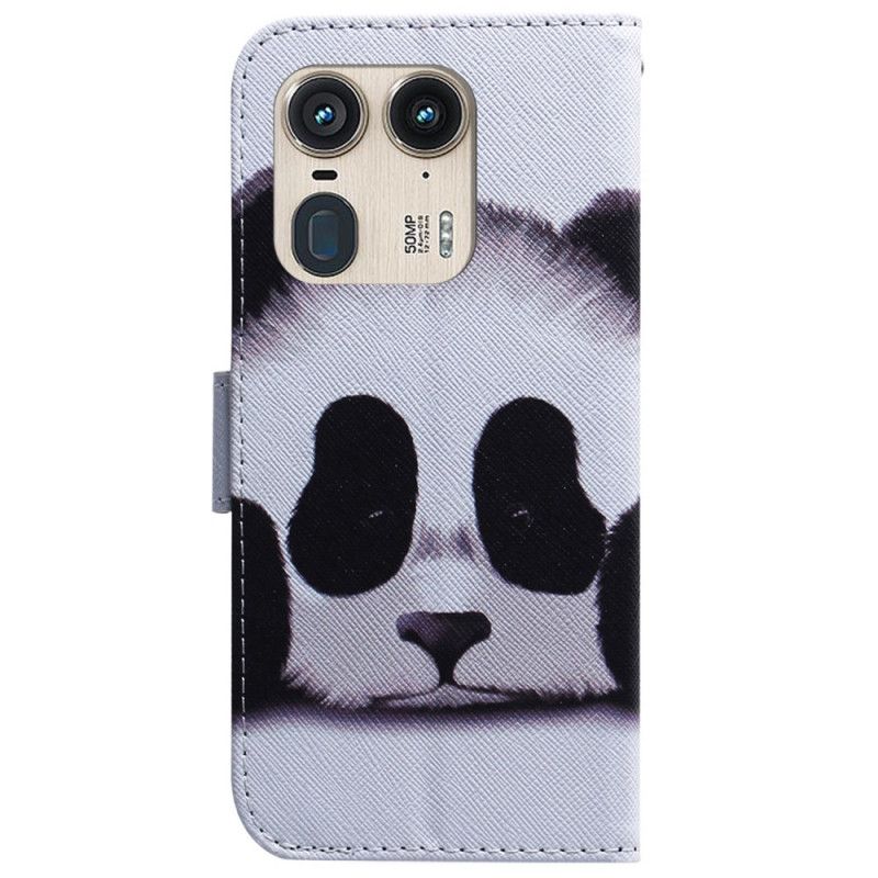 Kožený Kryt Motorola Edge 50 Ultra Panda