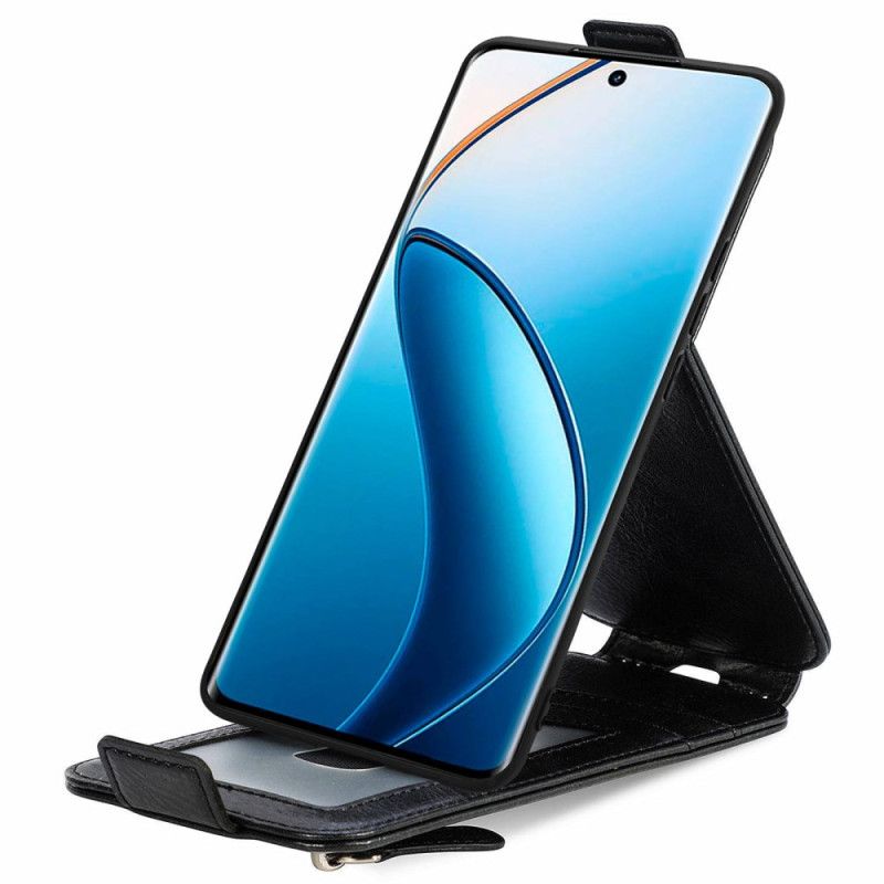 Kožený Kryt Realme 12 Pro / 12 Pro Plus Svislá Kapsa Na Zip