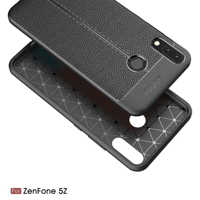 Kryt Asus Zenfone 5 / 5z Litchi S Dvojitým Koženým Efektem