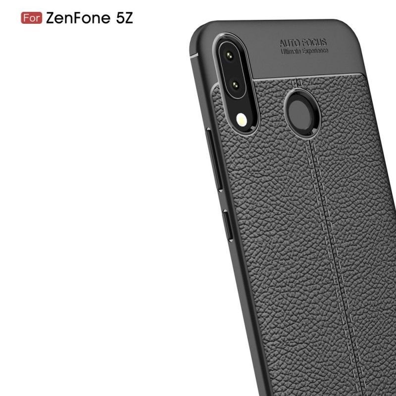 Kryt Asus Zenfone 5 / 5z Litchi S Dvojitým Koženým Efektem