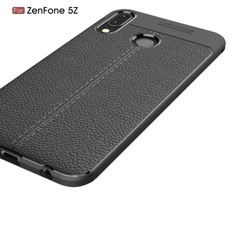 Kryt Asus Zenfone 5 / 5z Litchi S Dvojitým Koženým Efektem