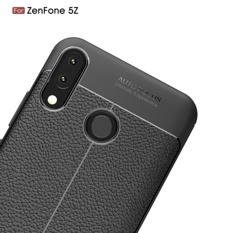 Kryt Asus Zenfone 5 / 5z Litchi S Dvojitým Koženým Efektem