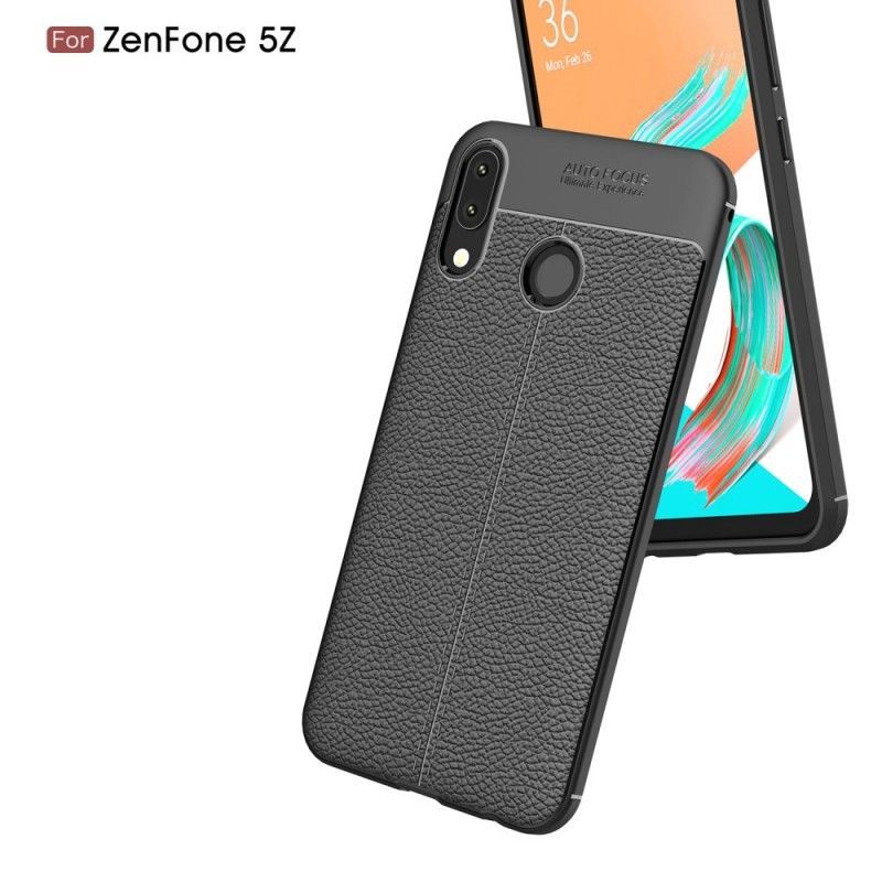 Kryt Asus Zenfone 5 / 5z Litchi S Dvojitým Koženým Efektem