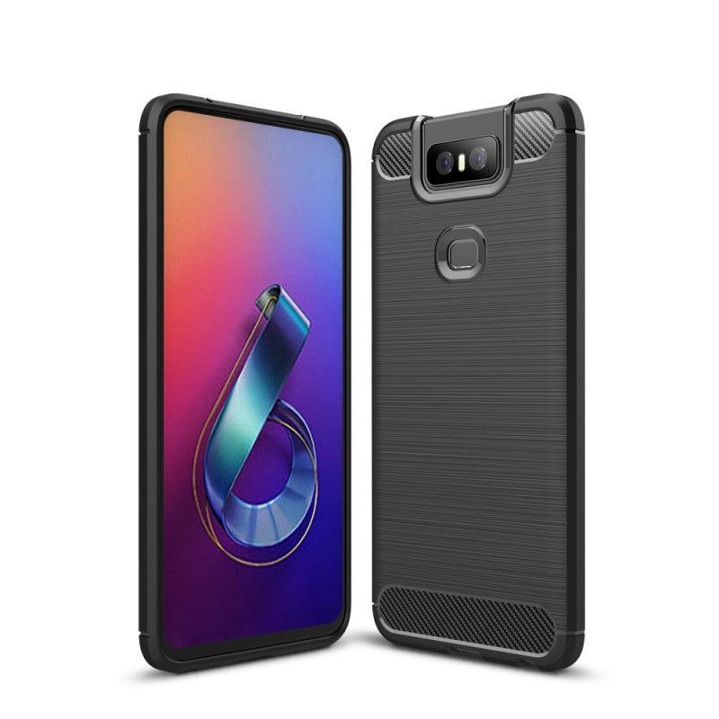 Kryt Asus Zenfone 6 Kartáčované Uhlíkové Vlákno