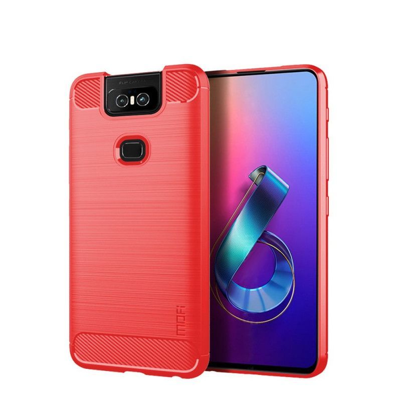 Kryt Asus Zenfone 6 Mofi Kartáčované Uhlíkové Vlákno