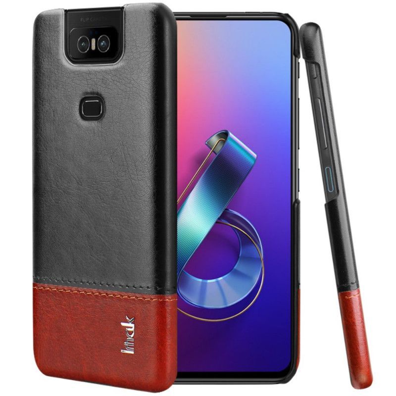 Kryt Asus Zenfone 6 Série S Koženými Efekty Imak Ruiyi