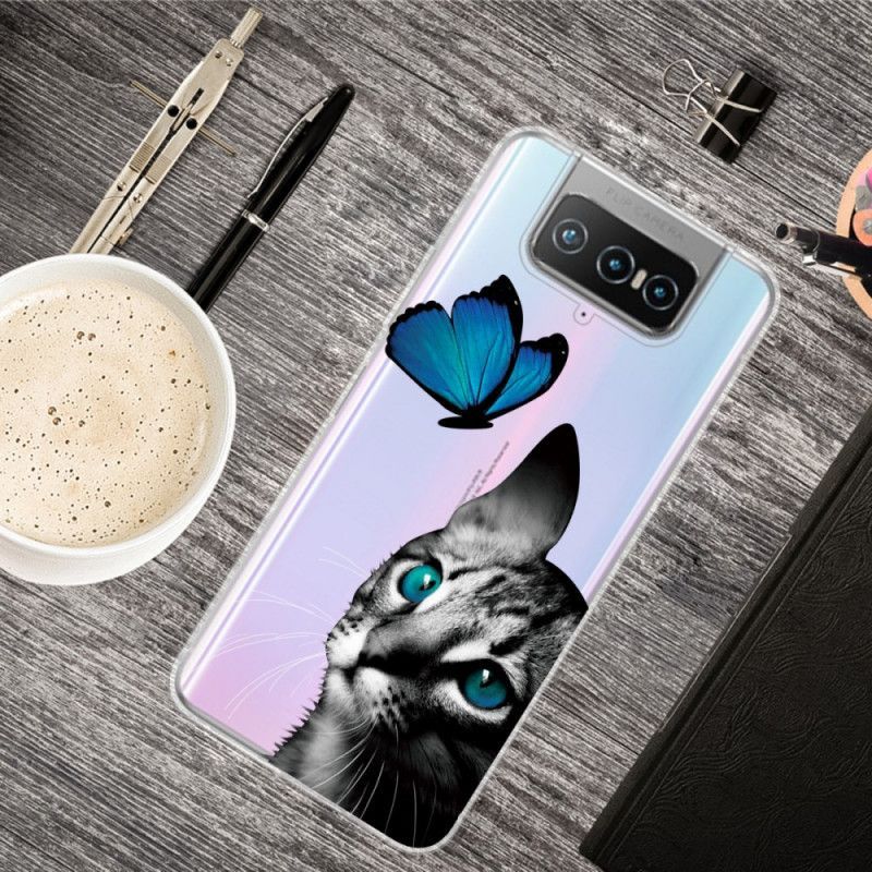 Kryt Asus Zenfone 7 / 7 Pro Kočka A Motýl