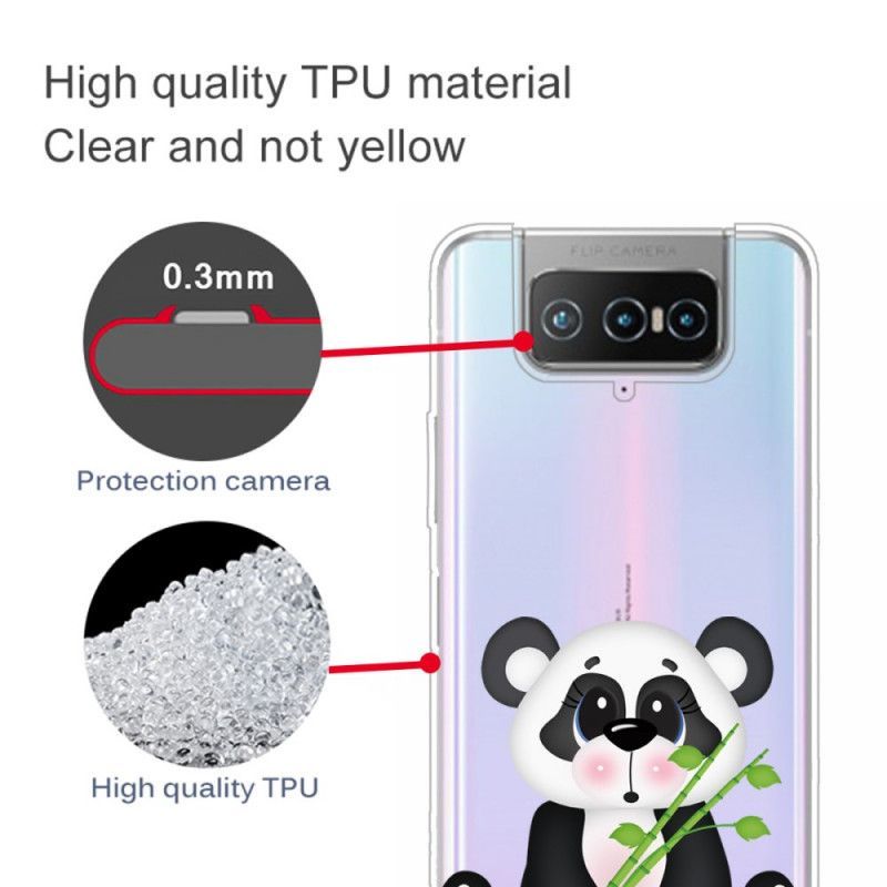 Kryt Asus Zenfone 7 / 7 Pro Průhledná Smutná Panda