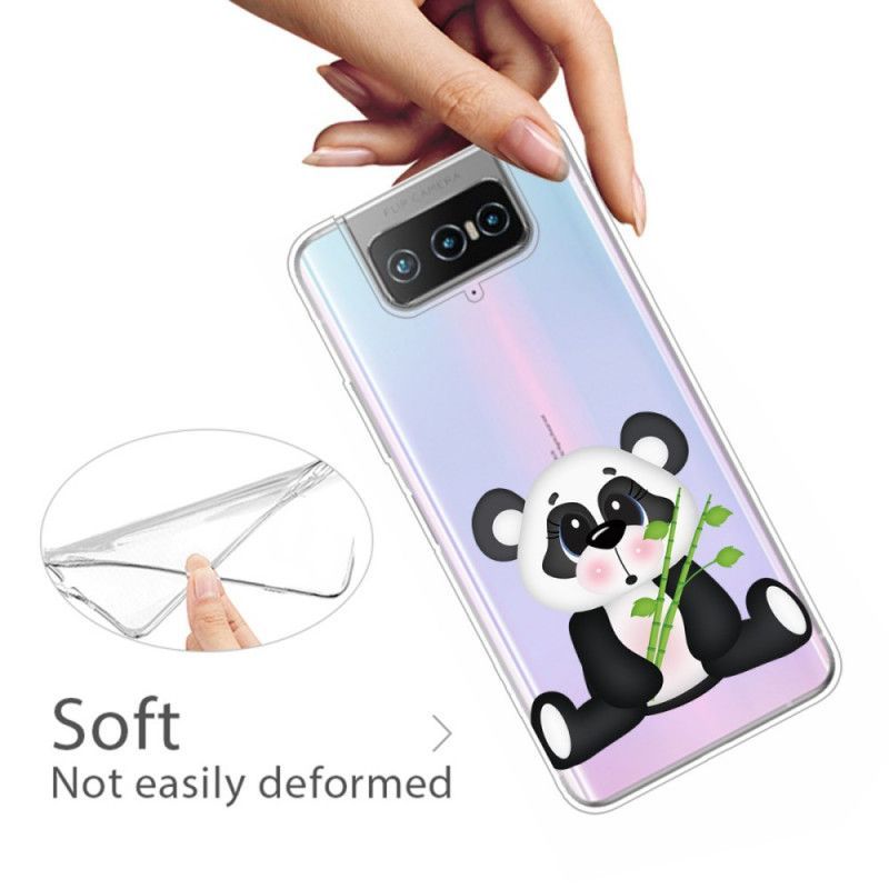 Kryt Asus Zenfone 7 / 7 Pro Průhledná Smutná Panda