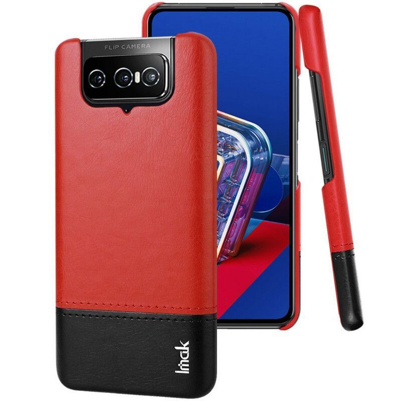 Kryt Asus Zenfone 8 Flip Série S Koženým Efektem Imak Ruiyi