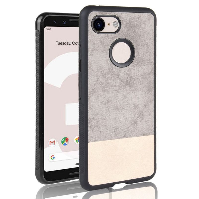 Kryt Google Pixel 3 Dvoubarevná Imitace Kůže