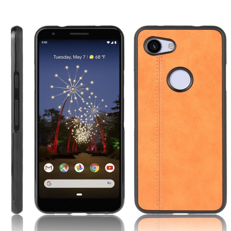 Kryt Google Pixel 3a Styl Prošívání Kůže