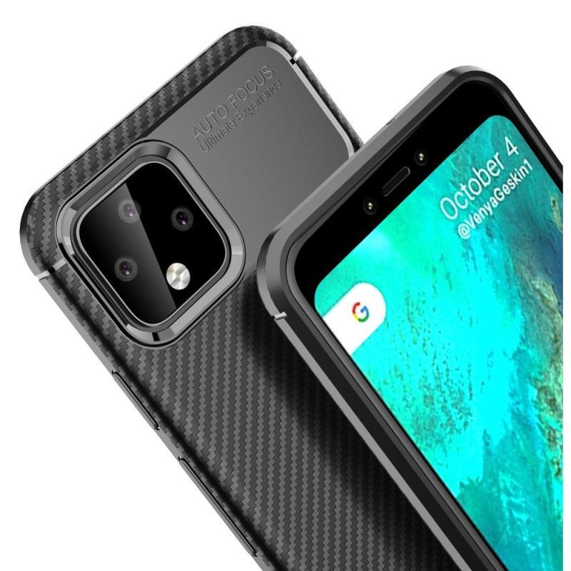 Kryt Google Pixel 4 Flexibilní Textura Uhlíkových Vláken