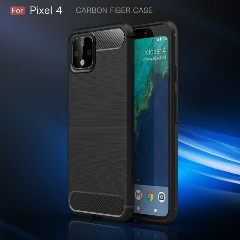 Kryt Google Pixel 4 Kartáčované Uhlíkové Vlákno