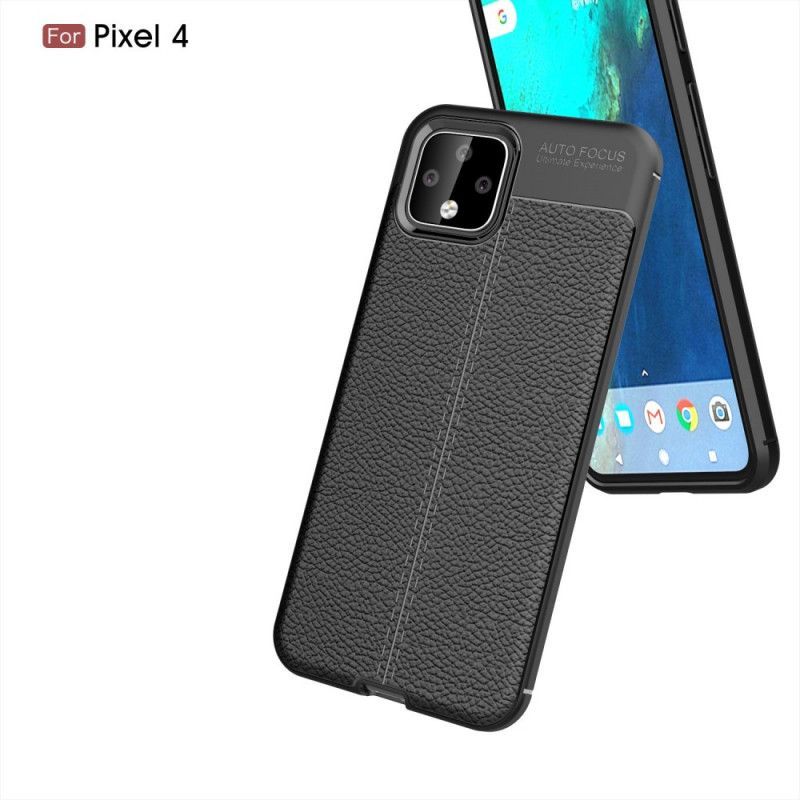 Kryt Google Pixel 4 Litchi S Dvojitým Koženým Efektem