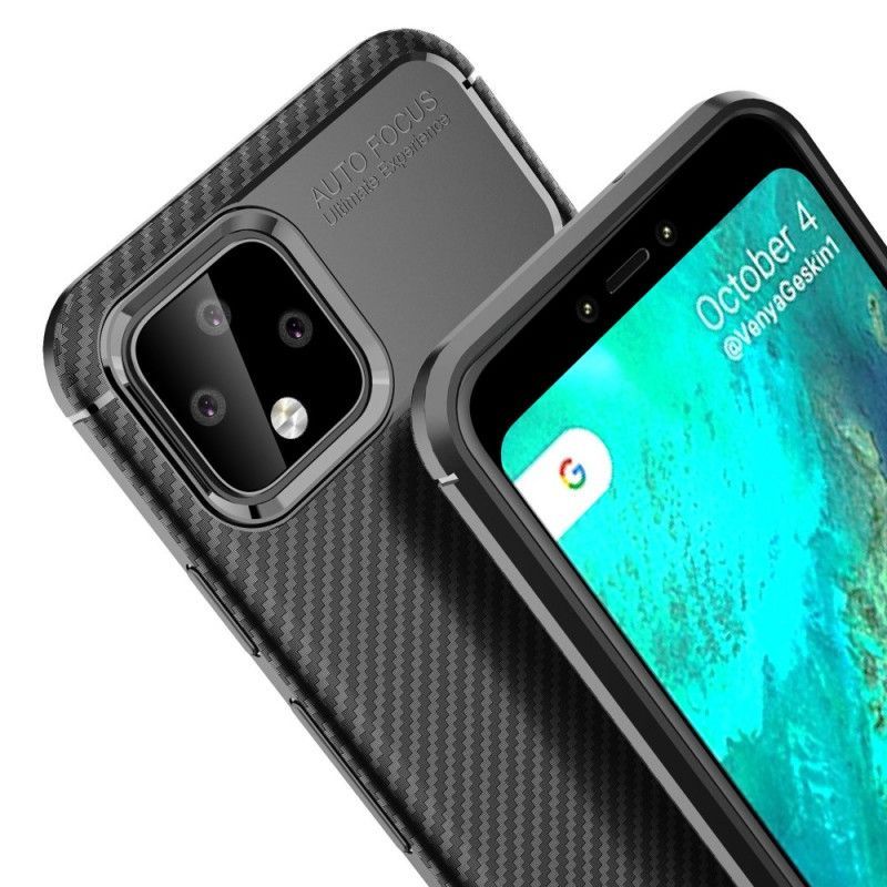 Kryt Google Pixel 4 Xl Flexibilní Textura Uhlíkových Vláken