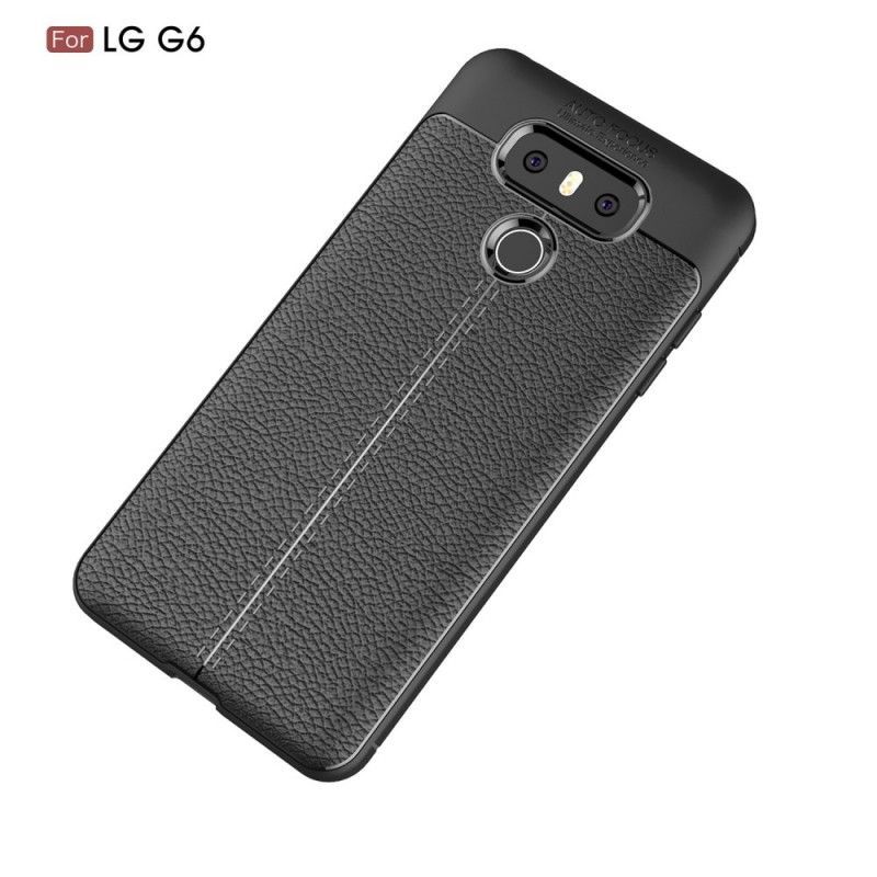 Kryt Lg G6 Litchi S Dvojitým Koženým Efektem