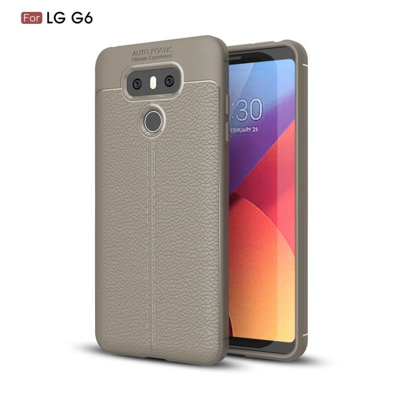 Kryt Lg G6 Litchi S Dvojitým Koženým Efektem