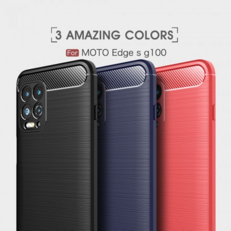 Kryt Moto G100 Kartáčované Uhlíkové Vlákno