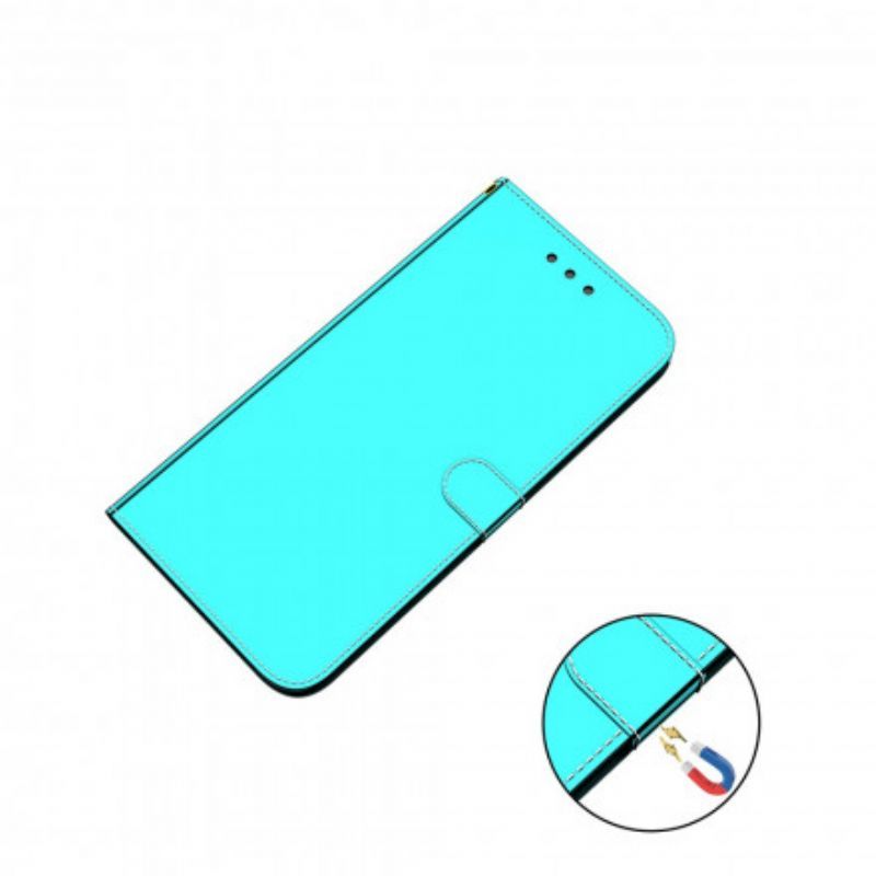 Kryt Moto G30 / Moto G10 Kryt Zrcátka Z Umělé Kůže