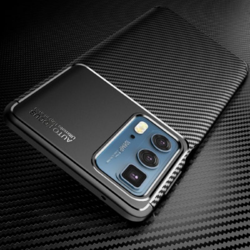 Kryt Motorola Edge 20 Pro Flexibilní Textura Uhlíkových Vláken