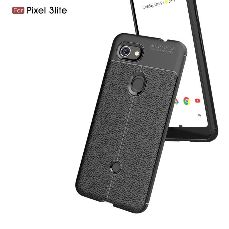 Kryt Na Google Pixel 3a Litchi S Dvojitým Koženým Efektem