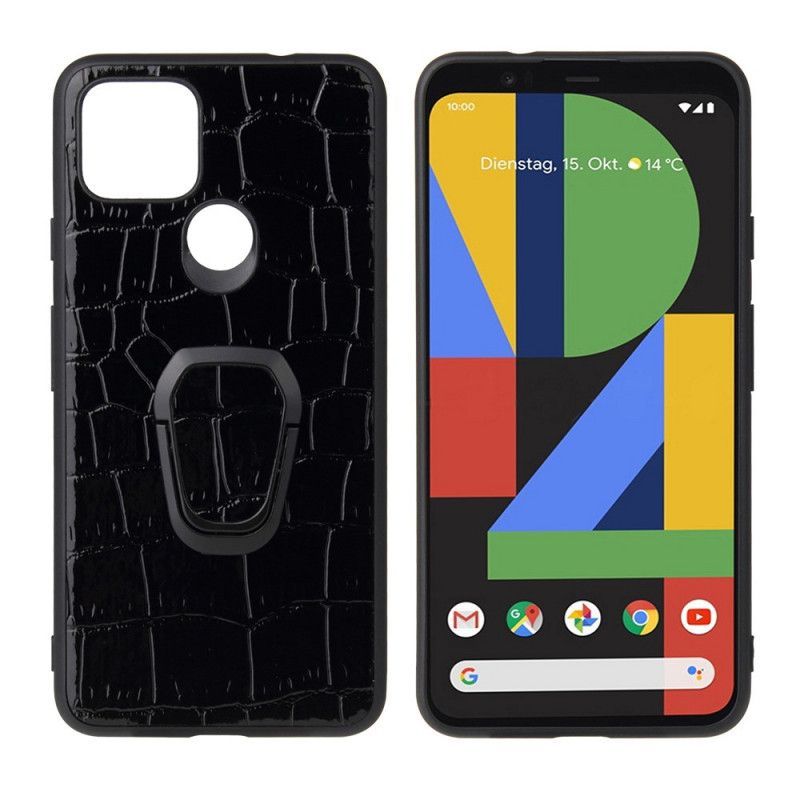 Kryt Na Google Pixel 4a 5g Držák Prstenu Ve Stylu Krokodýla