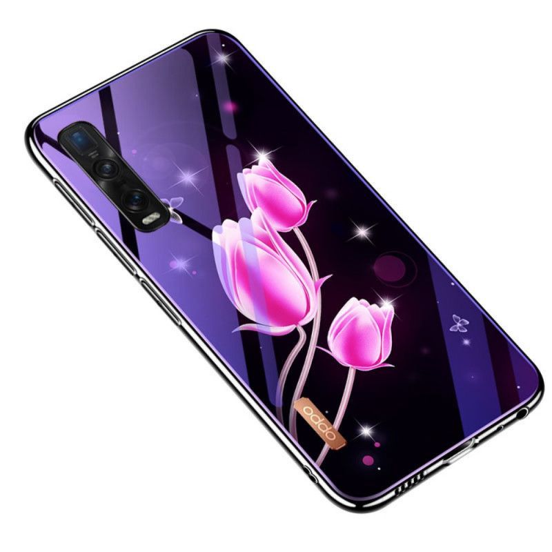 Kryt Na Oppo Find X2 Pro Tvrzené Sklo A Květinový Silikon