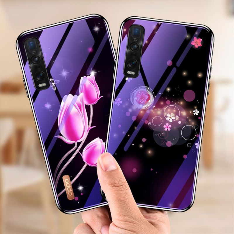 Kryt Na Oppo Find X2 Pro Tvrzené Sklo A Květinový Silikon